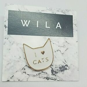 NWT "I Love Cats" pin